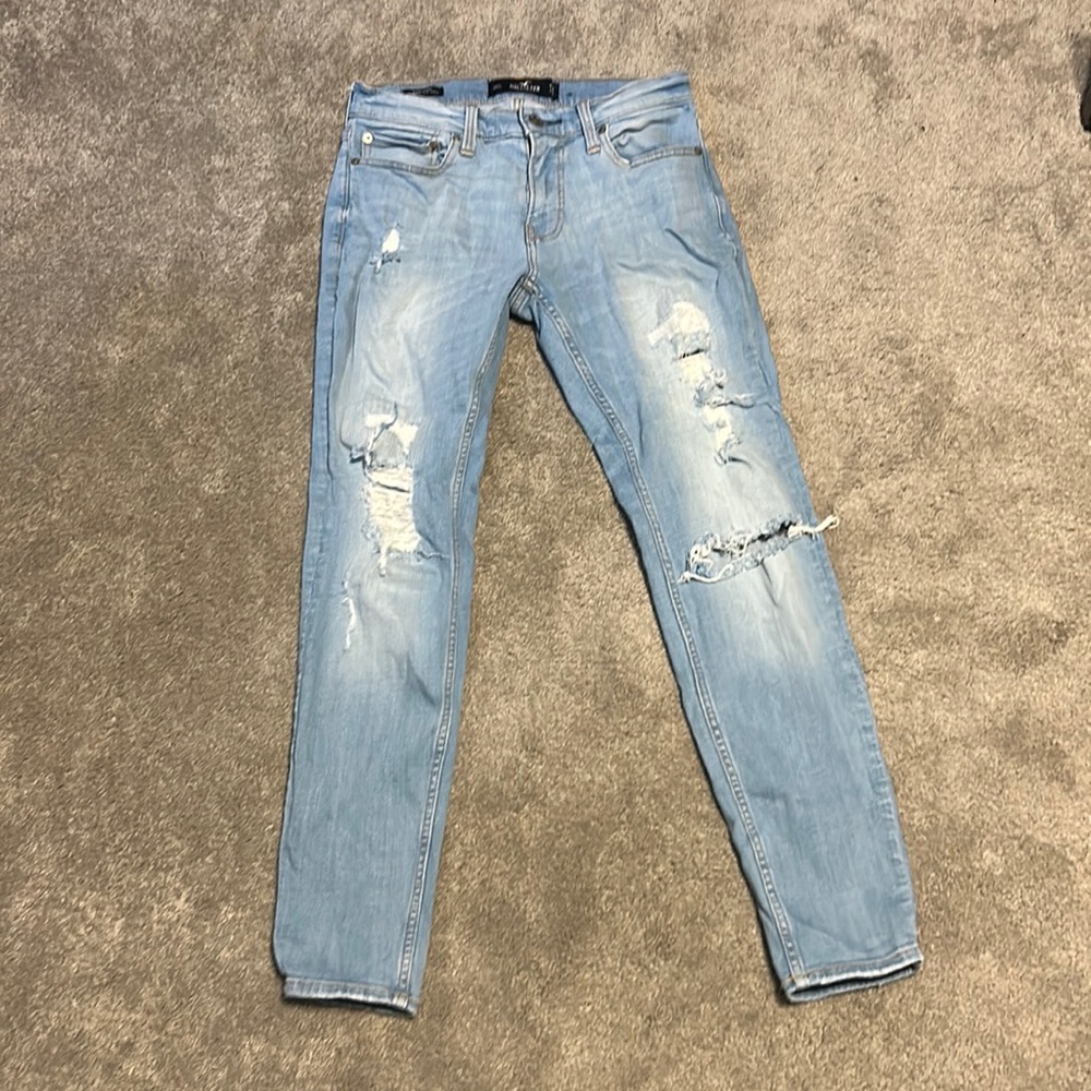 Hollister, 29/30, Light Blue Super Skinny Relaxed Jeans
